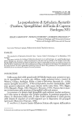 Cover page: La popolazione di <i>Ephydatia fluviatilis</i> dell'isola di Caprera (Sardegna NE)