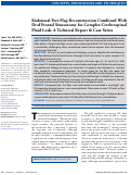 Cover page: Endonasal Free Flap Reconstruction Combined With Draf Frontal Sinusotomy for Complex Cerebrospinal Fluid Leak: A Technical Report &amp; Case Series
