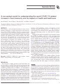 Cover page: A conceptual model for understanding the rapid COVID-19–related increase in food insecurity and its impact on health and healthcare