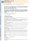 Cover page: Vaccine for cocaine dependence: A randomized double-blind placebo-controlled efficacy trial