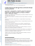 Cover page: Lactation improves pancreatic β cell mass and function through serotonin production