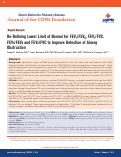 Cover page: Re-Defining Lower Limit of Normal for FEV1/FEV6, FEV1/FVC, FEV3/FEV6 and FEV3/FVC to Improve Detection of Airway Obstruction.