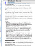 Cover page: Health care utilization and the cost of posttraumatic acute respiratory distress syndrome care