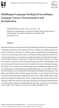 Cover page: Multilingual Language Ideological Assemblages: Language Contact, Documentation and Revitalization