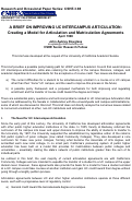 Cover page: A  Brief on Improving UC Intercampus Articulation: Creating a Model for Articulation and Matriculation Agreements