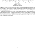 Cover page: Controlling the Writing Process: How an Adolescent with Specific Learning Disabilities uses Metacognition to Compose Expository Discourse