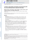Cover page: Loneliness, Risky Beliefs and Intentions about Practicing Safer Sex among Methamphetamine Dependent Individuals