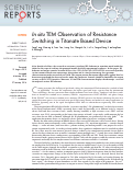 Cover page: In situ TEM Observation of Resistance Switching in Titanate Based Device