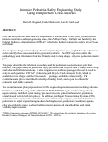 Cover page: An Intensive Pedestrian Safety Engineering Study Using Computerized Crash Analysis