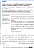 Cover page: Agreement of Anterior Segment Parameters Obtained From Swept-Source Fourier-Domain and Time-Domain Anterior Segment Optical Coherence Tomography