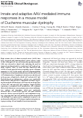 Cover page: Innate and adaptive AAV-mediated immune responses in a mouse model of Duchenne muscular dystrophy