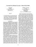 Cover page: Learning Sets of Related Concepts : A Shared Task Model