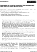Cover page: From suffering to caring: a model of differences among older adults in levels of compassion.