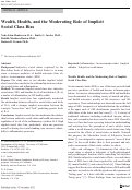 Cover page: Wealth, Health, and the Moderating Role of Implicit Social Class Bias