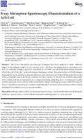 Cover page: X-ray Absorption Spectroscopy Characterization of a Li/S Cell