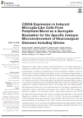 Cover page: CD206 Expression in Induced Microglia-Like Cells From Peripheral Blood as a Surrogate Biomarker for the Specific Immune Microenvironment of Neurosurgical Diseases Including Glioma.