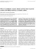 Cover page: Effect of acetaldehyde, arsenite, ethanol, and heat shock on protein synthesis and chilling sensitivity of cucumber radicles