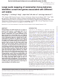 Cover page: Comprehensive mapping of mammalian transcriptomes identifies conserved genes associated with different cell differentiation states