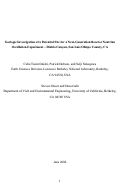 Cover page: Geologic Investigation of a Potential Site for a Next-Generation 
Reactor Neutrino Oscillation Experiment -- Diablo Canyon, San Luis Obispo 
County, CA
