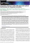 Cover page: Integrated Reference Cavity for Dual-mode Optical Thermometry and Frequency Stabilization