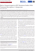 Cover page: Risk to Nonparticipants in HIV Remission Studies With Treatment Interruption: A Symposium