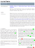 Cover page: Stability Study of Molecularly Doped Semiconducting Polymers