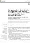 Cover page: Corrigendum: Plant-Based Diets Are Associated With Lower Adiposity Levels Among Hispanic/Latino Adults in the Adventist Multi-Ethnic Nutrition (AMEN) Study