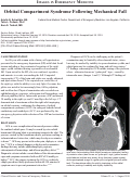 Cover page: Orbital Compartment Syndrome Following Mechanical Fall