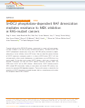 Cover page: SHOC2 phosphatase-dependent RAF dimerization mediates resistance to MEK inhibition in RAS-mutant cancers