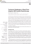 Cover page: Technical Challenges of Real-Time Adaptive MR-Guided Radiotherapy.