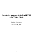 Cover page: Sensitivity Analysis of the DARHT-II 2.5MV/2kA Diode