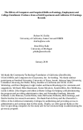 Cover page: The effects of computers and acquired skills on earnings, employment and college enrollment: Evidence from a field experiment and California UI earnings records