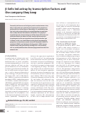 Cover page: β Cells led astray by transcription factors and the company they keep