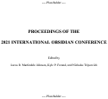 Cover page of Proceedings of the 2021 International Obisidan Conference
