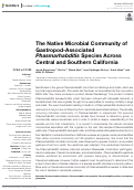 Cover page: The Native Microbial Community of Gastropod-Associated Phasmarhabditis Species Across Central and Southern California