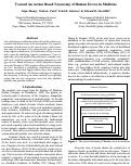 Cover page: Toward An Action Based Taxonomy of Human Errors in Medicine