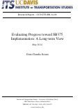 Cover page: Evaluating Progress toward SB375 Implementation: A Long‐term View