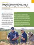 Cover page: Cooperative Extension can better frame its value by emphasizing policy relationships
