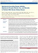 Cover page: Angiotensin-Converting Enzyme Inhibitor, Angiotensin Receptor Blocker Use, and Mortality in Patients With Chronic Kidney Disease