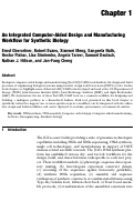 Cover page: An Integrated Computer-Aided Design and Manufacturing Workflow for Synthetic Biology