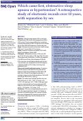 Cover page: Which came first, obstructive sleep apnoea or hypertension? A retrospective study of electronic records over 10 years, with separation by sex