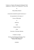 Cover page: Teachers as a Context of Reception for Immigrant Youth: Adaptations in "Sheltered" and "Mainstream" Classrooms