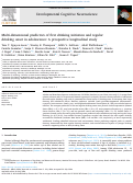 Cover page: Multi-dimensional predictors of first drinking initiation and regular drinking onset in adolescence: A prospective longitudinal study