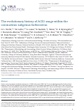 Cover page: The evolutionary history of ACE2 usage within the coronavirus subgenus Sarbecovirus