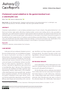 Cover page: Cholesterol crystal embolism to the gastrointestinal tract: a catastrophic case