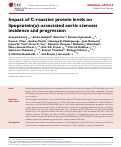 Cover page: Impact of C-reactive protein levels on lipoprotein(a)-associated aortic stenosis incidence and progression