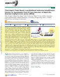 Cover page: Fluorometric Paper-Based, Loop-Mediated Isothermal Amplification Devices for Quantitative Point-of-Care Detection of Methicillin-Resistant Staphylococcus aureus (MRSA)