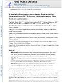 Cover page: A Qualitative Examination of Knowledge, Experiences, and Considerations of PET Brain Scan Participation Among Older Black and Latino Adults.