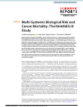 Cover page: Multi-Systemic Biological Risk and Cancer Mortality: The NHANES III Study.