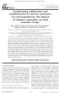 Cover page: Synthesizing within-host and population-level selective pressures on viral populations: the impact of adaptive immunity on viral immune escape